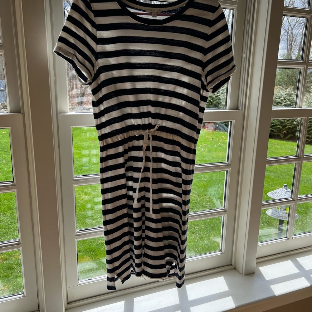Black and White Striped Dress